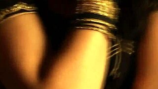 brunette lover performs as a belly dancer, ripping clothes and undressing nude in erotic indian dance