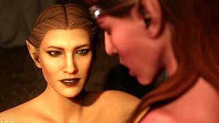 Hot Milf Dominates Timid Demoness with Dick. Futanari Animation Cums Four Times Hard.