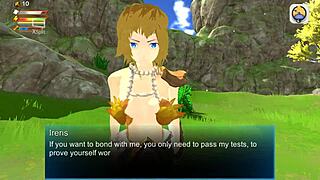 Female centaur femdom sex in 3D game.