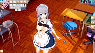 sakuya izayoi's big tits get rubbed in touhou