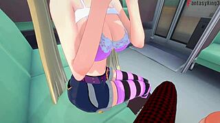 Airi Akizuki Gets Cute Blonde POV Sex on Public Bus.