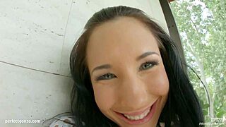 Big tit natural curvy teen Kyra Hot masturbates with a dildo