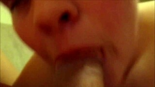 horny bitch, how do you deep throat and swallow this huge creamy load?