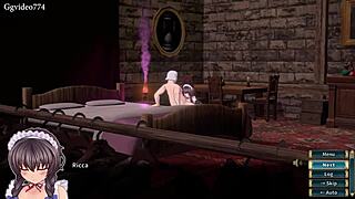 Holy knight Ricca as maid gives blowjob and rides cowgirl