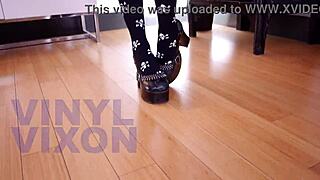 I sucked Vinyl Vixen's big cock in POV and swallowed huge load