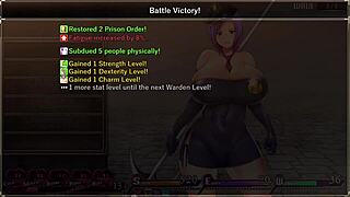 I'm freeing the first floor in Karryn's Prison, ep4, with big tits and ass