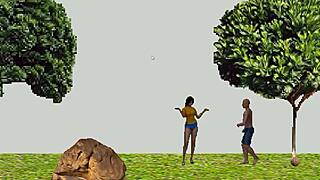 Samba lady explores new 2024 hentai game sex 😈