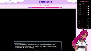 LewdNeko Vtuber Masturbates with Vibrator in Harem Hotel Game