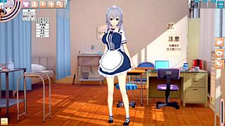 sakuya izayoi's big tits get rubbed in touhou