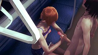 hentai elf gets hardsex in the train with cumshot