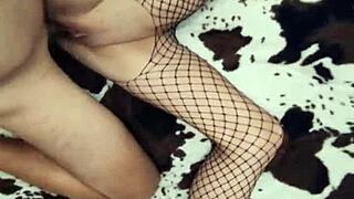 MILF Wife In Stockings Gets Assfucked Anal Hard By Husband.