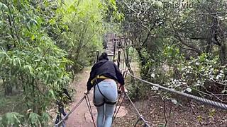 Wow! Lesbian Sex Outdoors After an Adrenaline Rush Hits Hard!