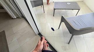I caught my roommate masturbating, so I had to fuck her hard on the spot
