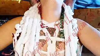 Sloppy Wet Throat Fuck in Cosplay