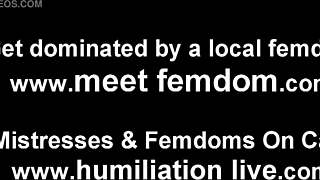 mistress dominates slave in bdsm femdom pov with princess treatment