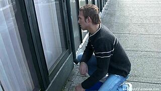 dutch redhead dives into rough anal threesome with friends