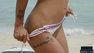 wow, super hot asian models stripping bikinis off!