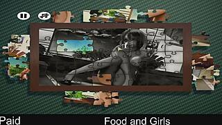 anime girls play with food seductively