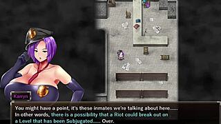 I'm freeing the first floor in Karryn's Prison, ep4, with big tits and ass