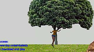 Samba lady explores new 2024 hentai game sex 😈