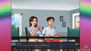 Hey, summertime saga girl rides monster dildo to orgasm 😍