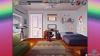 Hey, summertime saga girl rides monster dildo to orgasm 😍