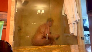 Mistress danie showers her fat bbw body intensely