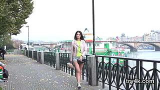 Natural cutie gives POV blowjob and gets wet pussy pounded hard