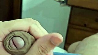 This cute Brazilian twink shows off his big penis.