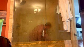 Mistress danie showers her fat bbw body intensely