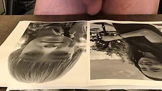 Intense cum tribute to shaved teen pussy