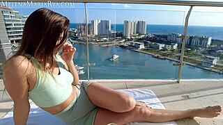 Outdoor Morning Workout With Melena Maria Rya's Big Ass And Natural Tits!