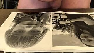 Intense cum tribute to shaved teen pussy