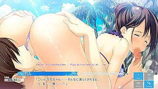 The sex scene of the girl and I in the animehentai series