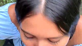 doing business with latina neighbor, bending over for deepthroat and cumshot