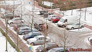 Bisex Hunk Cums On Slut In Group Orgy Handjob