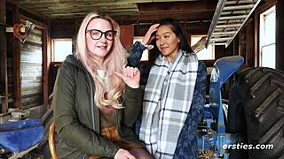 Hanna enjoys an anal dildo from Jin.