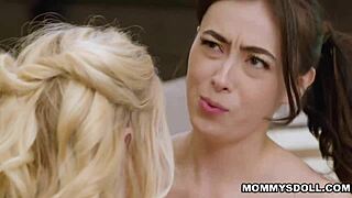 Stepdaughter Demi Hawks Joins Friend Chloe Surreal and Stepmom Serene Siren for Wild Sex After Catching Them.