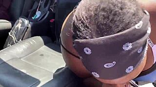 Thot Sucks Fat Cock Madly in Public Outdoor