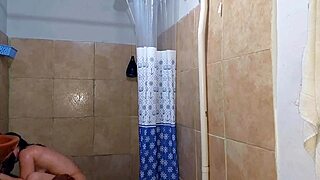 husband finds hot babe in shower and fucks her