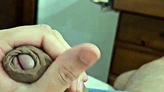 This cute Brazilian twink shows off his big penis.