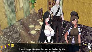 Horror mansion ep1 footjob under desk in anime hentai game with monster