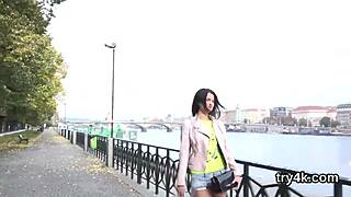 Natural cutie gives POV blowjob and gets wet pussy pounded hard