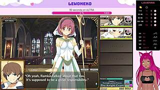 Vtuber Lewdneko Plays Evenicle Part 3 with Cute Anime Creampie Moaning