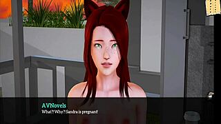my new family episode with redhead amateur showing small tits in homemade erotic cartoon