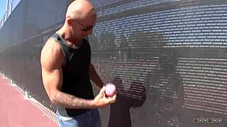 i saw the horny muscular hunk blast her with a big messy load on her wet pussy