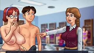 Summertime saga chapter 1 features judith's friend in blonde brunette game