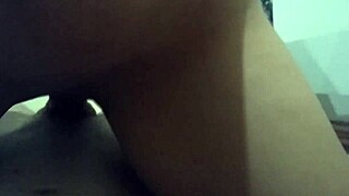 This goth teen slowly rode the big cock and was able to take it with a lot of ease