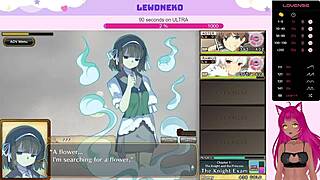 Vtuber Lewdneko Plays Evenicle Part 3 with Cute Anime Creampie Moaning