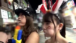 Sexy Police And Bunny Capture Halloween Party!